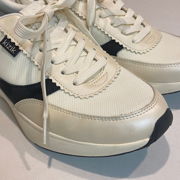 KIZIK PARIS METALLIC HANDS FREE TECHNOLOGY PRISTINE/BLACK LEATHER WOMENS SZ 9 - Picture 5 of 14